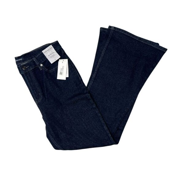 Calvin Klein High Rise Flare Jeans Dark Wash Size 32 NWT - Picture 3 of 9